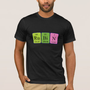 Rubin periodic table name shirt