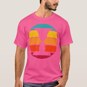 Rubin Vase Faces Optical Illusion T-Shirt