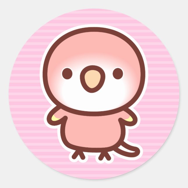 Rubino Bourke's parrot Classic Round Sticker (Front)