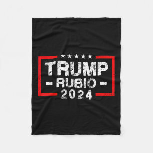 Rubio 2024 Us Flag - Election President 2024  Fleece Blanket