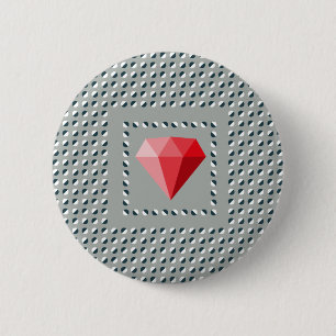 Rubis Optical Illusion Dancing Pattern 6 Cm Round Badge