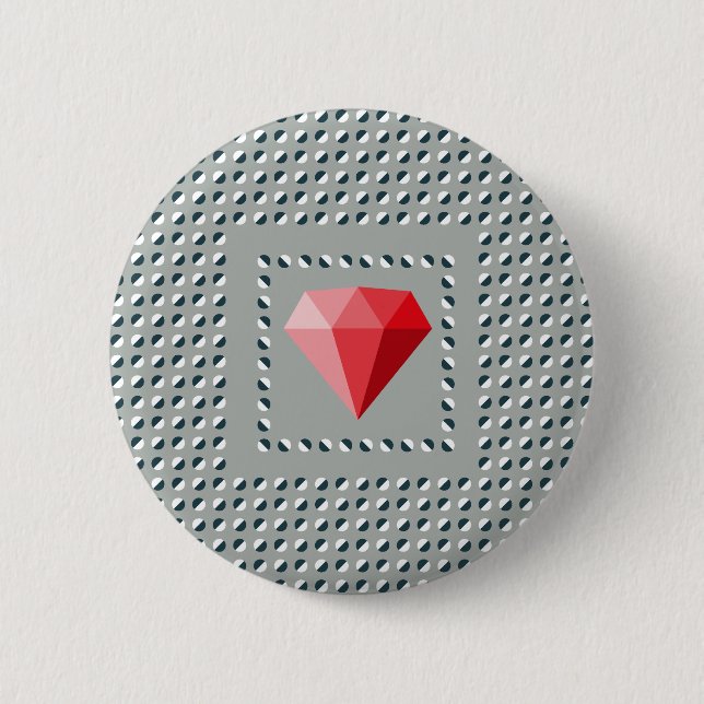 Rubis Optical Illusion Dancing Pattern 6 Cm Round Badge (Front)