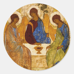 Rublev Trinity at the Table Classic Round Sticker