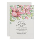 Rubrum Lilies Baby Shower Invitation