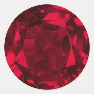 Ruby 1 classic round sticker