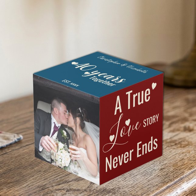 Ruby 40 years anniversary red blue photo cube (Creator Uploaded)