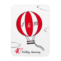 Ruby 40th wedding anniversary hot air balloon
