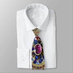 Ruby, Amethyst, Sapphire and, Pearl Mandala Tie