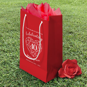 Ruby Anniversary 40 years of love wife gift bag