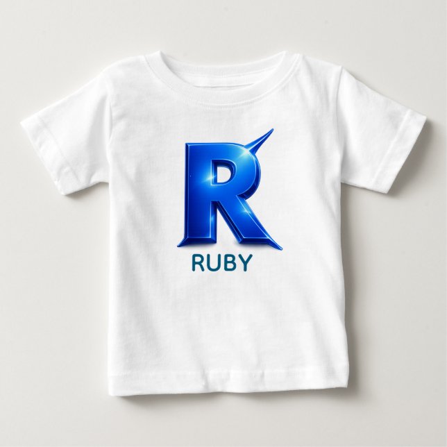 RUBY! Baby tshirt add your name (Front)
