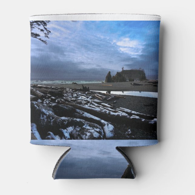 Ruby Beach in Olympic National Park Can Cooler (Front)