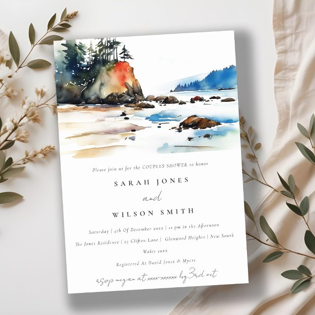 Ruby Beach Olympic National Park Couples Shower Invitation (Creator Uploaded)