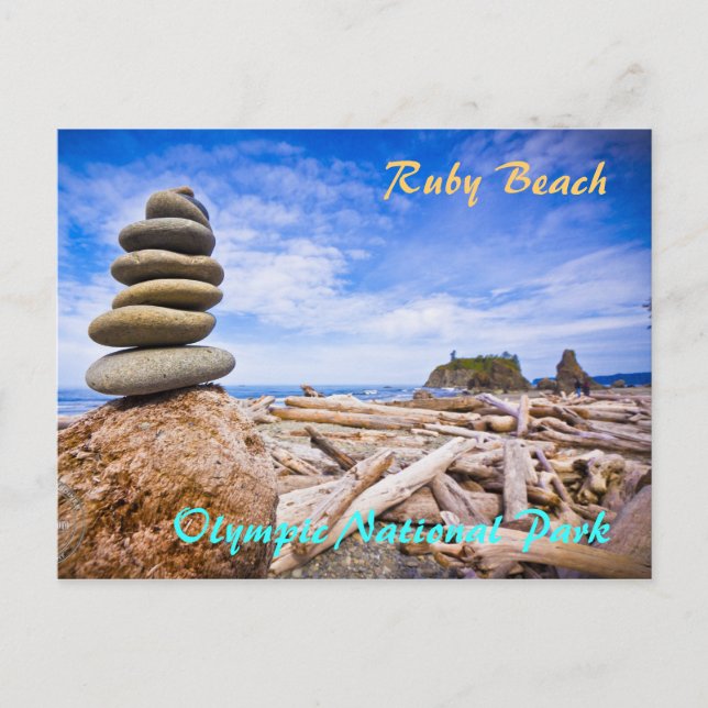 Ruby Beach - Olympic National Park Postcard (Front)