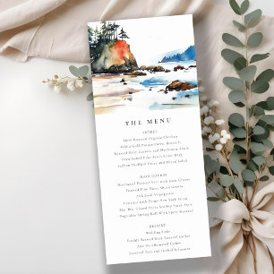Ruby Beach Olympic National Park Wedding Menu Card