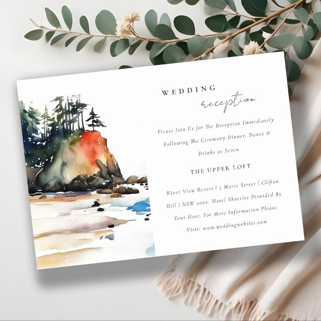 Ruby Beach Olympic National Park Wedding Reception Enclosure Card (Creator Uploaded)