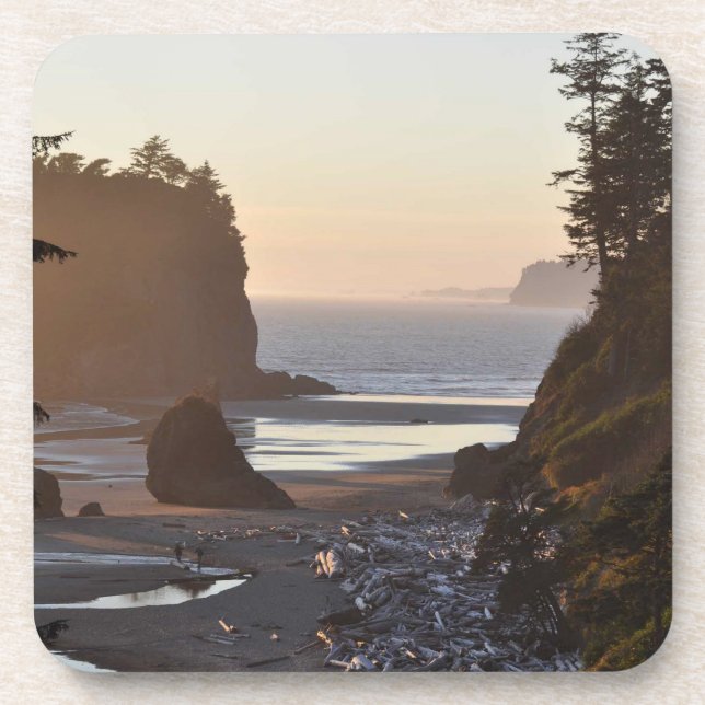 Ruby Beach on the Olympic Peninsula, Washington St Coaster (Front)