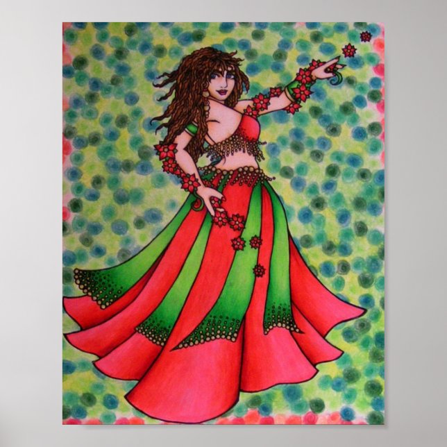 Ruby Belly Dancer Print (Front)