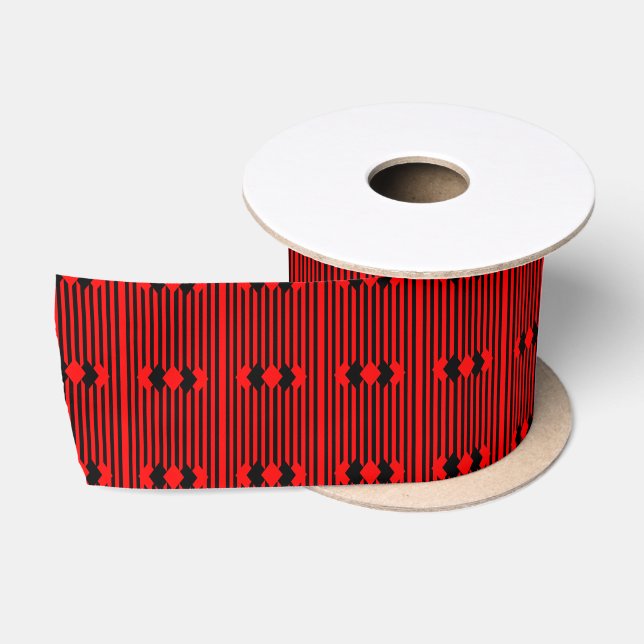 Ruby Black Diamonds Satin Ribbon (Spool)