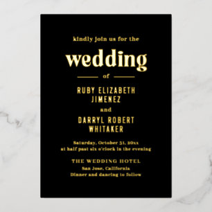 Ruby Black Modern Wedding