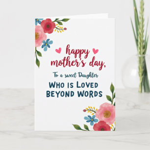 Ruby Blooms Mothers Day Card