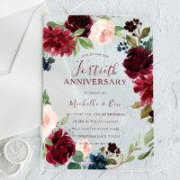 Ruby Burgundy Red Wreath 40th Wedding Anniversary
