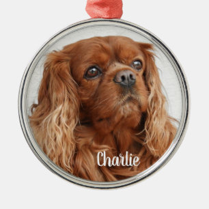 Ruby Cavalier King Charles Spaniel Dog Metal Ornam Metal Tree Decoration