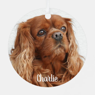 Ruby Cavalier King Charles Spaniel Dog Metal Tree Decoration