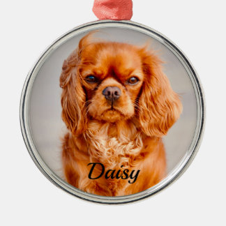 Ruby Cavalier King Charles Spaniel Dog Metal Tree Decoration
