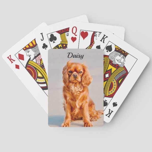 Ruby Cavalier King Charles Spaniel Dog Playing Cards (Back)