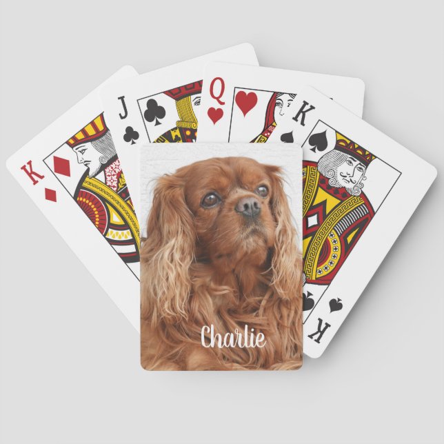 Ruby Cavalier King Charles Spaniel Dog Playing Cards (Back)