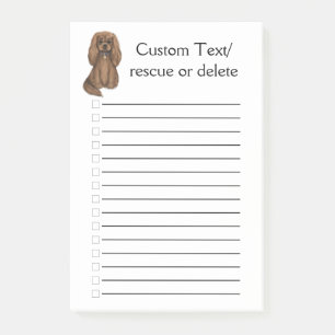 Ruby Cavalier King Charles Spaniel Post-it Notes