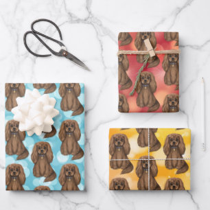 Ruby Cavalier King Charles Spaniel   Wrapping Paper Sheet