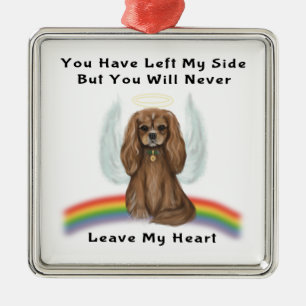 Ruby Cavalier Pet Loss Memorial Gift Metal Tree Decoration