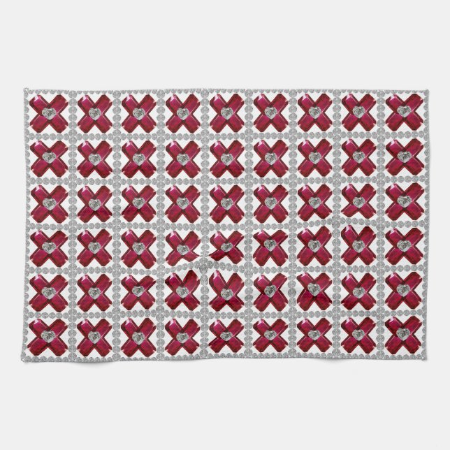 Ruby Cross Tea Towel (Horizontal)