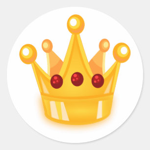 Ruby Crown Classic Round Sticker