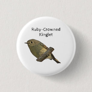 Ruby-Crowned Kinglet 3 Cm Round Badge