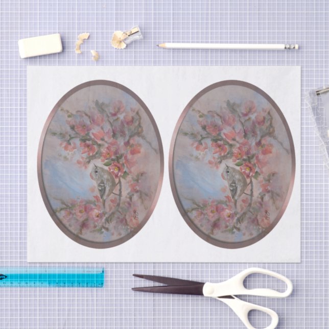 Ruby-Crowned Kinglet Tissue Paper (Craft)