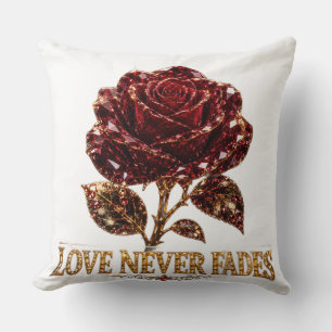 Ruby Crystal Rose – Love Never Fades Cushion