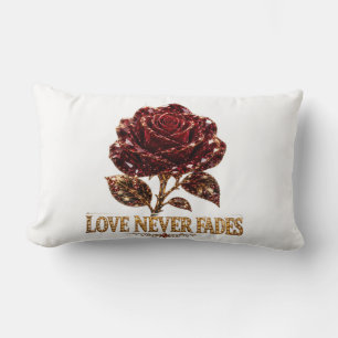 Ruby Crystal Rose – Love Never Fades Lumbar Cushion