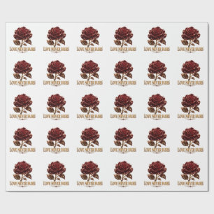 Ruby Crystal Rose – Love Never Fades Wrapping Paper