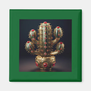 Ruby Encrusted Saguaro Magnet