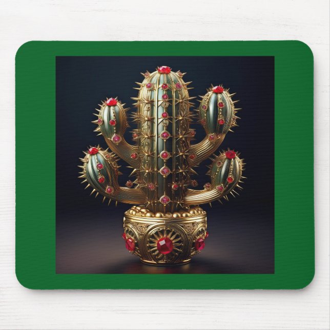 Ruby Encrusted Saguaro  Mouse Pad (Front)