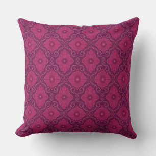 Ruby flower arabesque floral pattern cushion