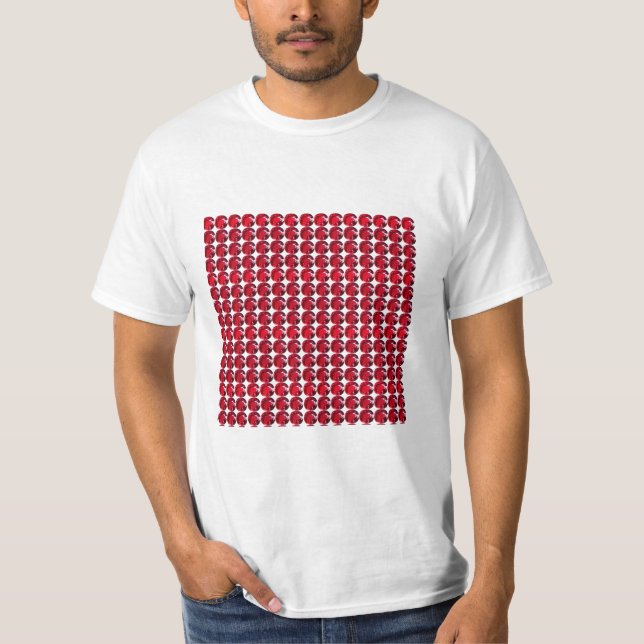 Ruby Gemstone Art, Red T-Shirt (Front)