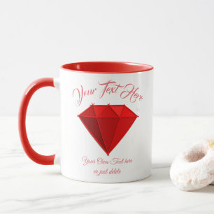 Ruby Gemstone. Jewellery. 40 Wedding Anniversary Mug