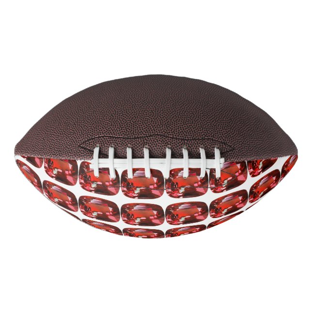 Ruby Gemstone Red Football (Front)