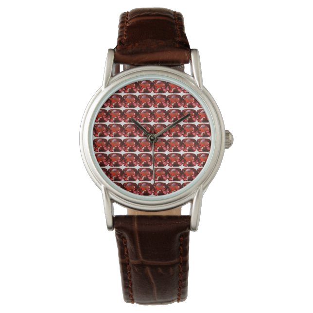 Ruby Gemstone Red Watch (Front)