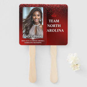 Ruby Glimmer Pageant Wavers 10 Pack Hand Fan