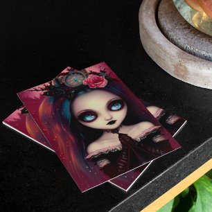 Ruby Gothic Illustration Christmas Card