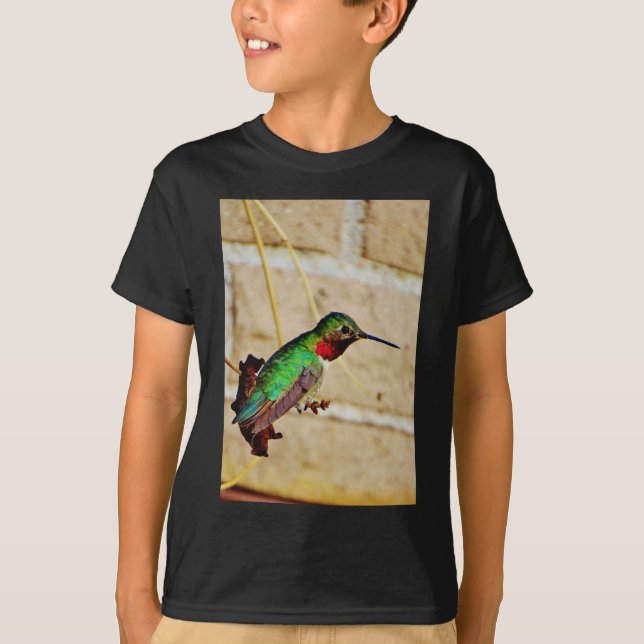 Ruby Green hummingbird T-Shirt (Front)